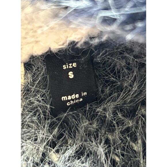 SLEEPING ON SNOW Anthropologie S Cardigan  Black Ivory Alpaca Blend Cabincore - Picture 9 of 11